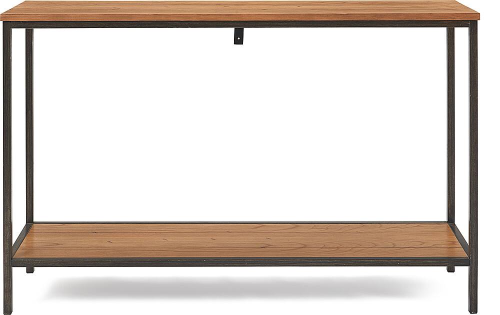 Front. Click Decor - Nolan 2-Tier Console Table - Brown.