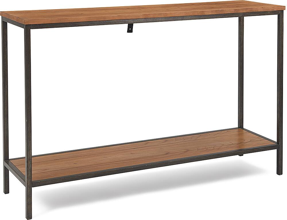 Left View: Click Decor - Nolan 2-Tier Console Table - Brown