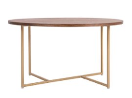 Elle Decor - Ines Round Coffee Table - Walnut - Front_Zoom
