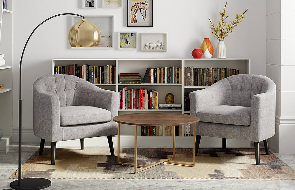 Alt View 11. Elle Decor - Ines Round Coffee Table - Walnut.