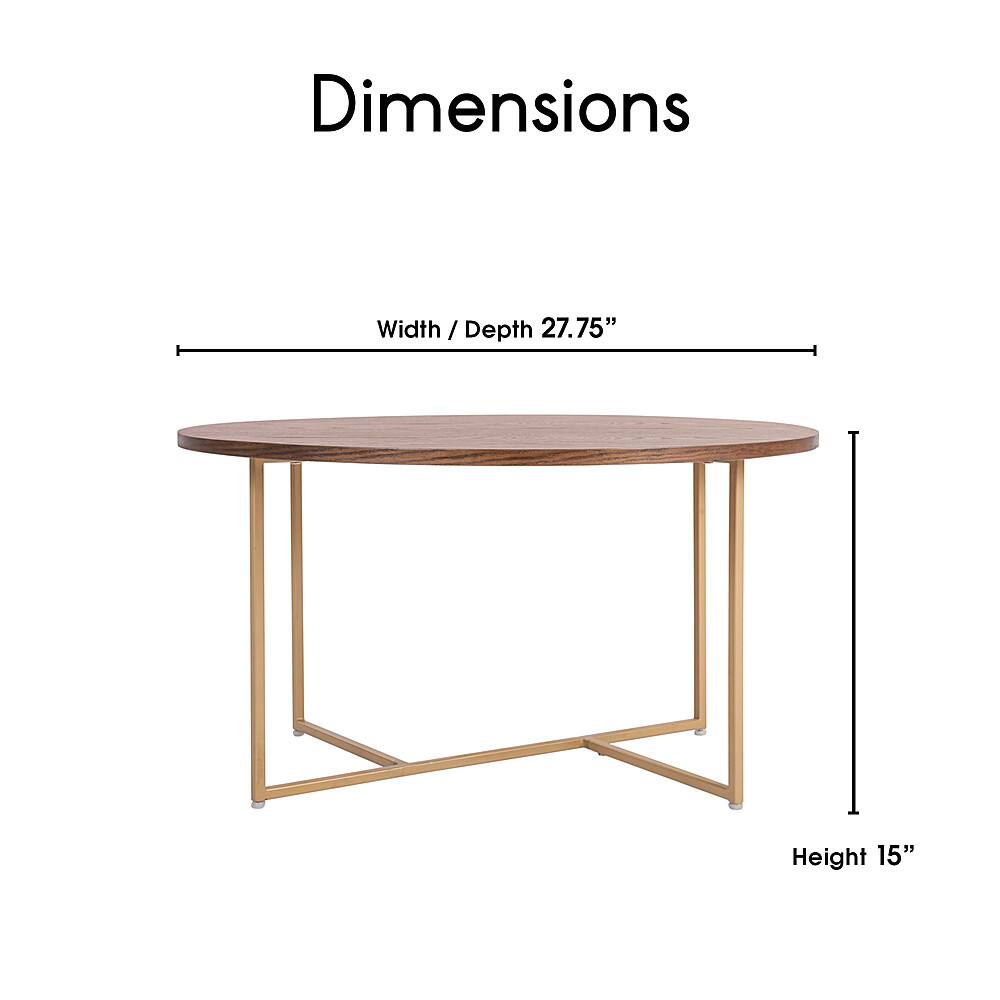 Alt View 12. Elle Decor - Ines Round Coffee Table - Walnut.