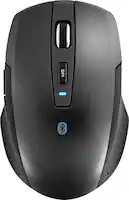Best Buy essentials™ - Lightweight Bluetooth Optical Standard Ambidextrous Mouse with 6-Button - Wireless - Black - Front_Zoom