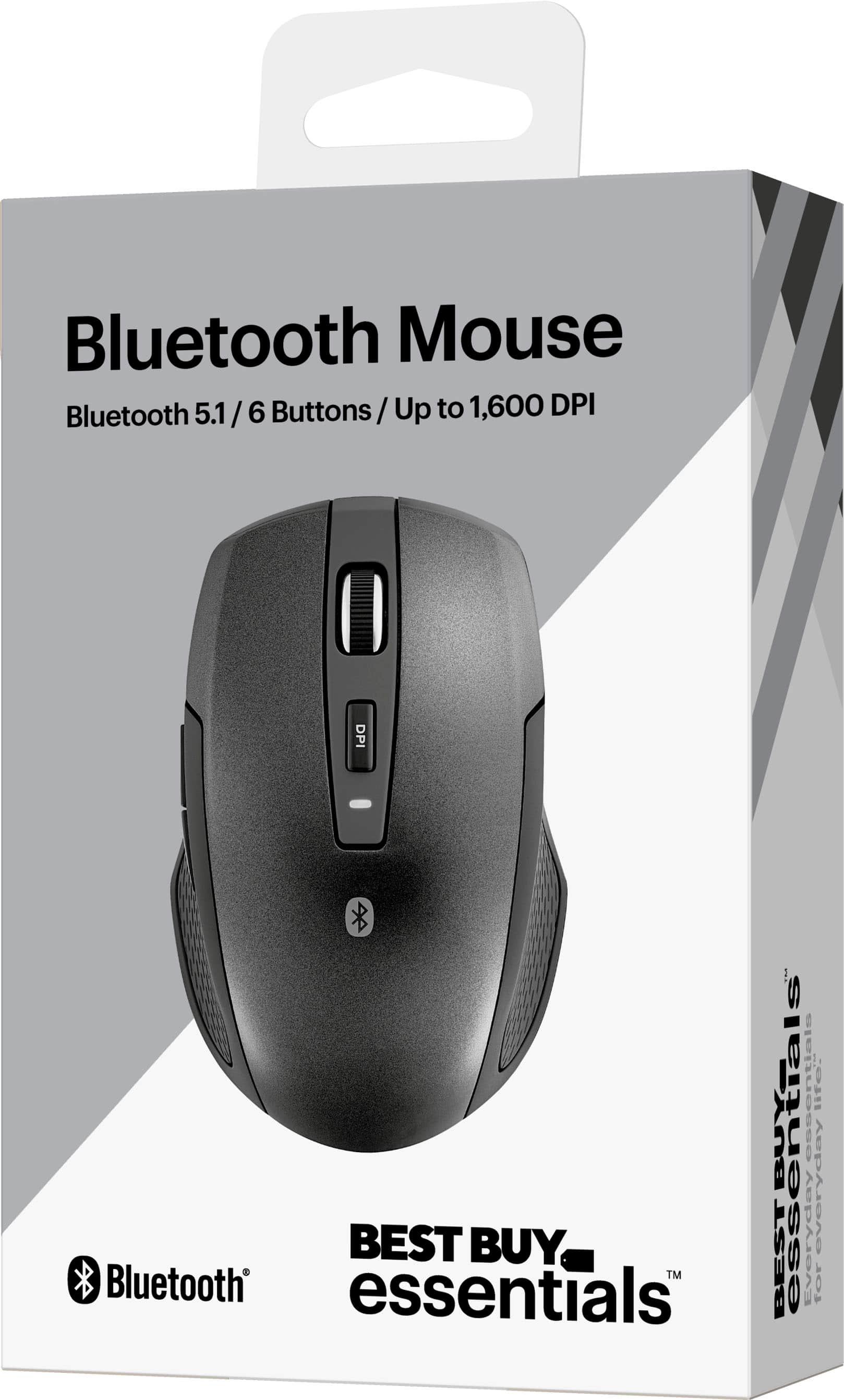 Alt View 15. Best Buy essentials™ - Lightweight Bluetooth Optical Standard Ambidextrous Mouse with 6-Button - Black.