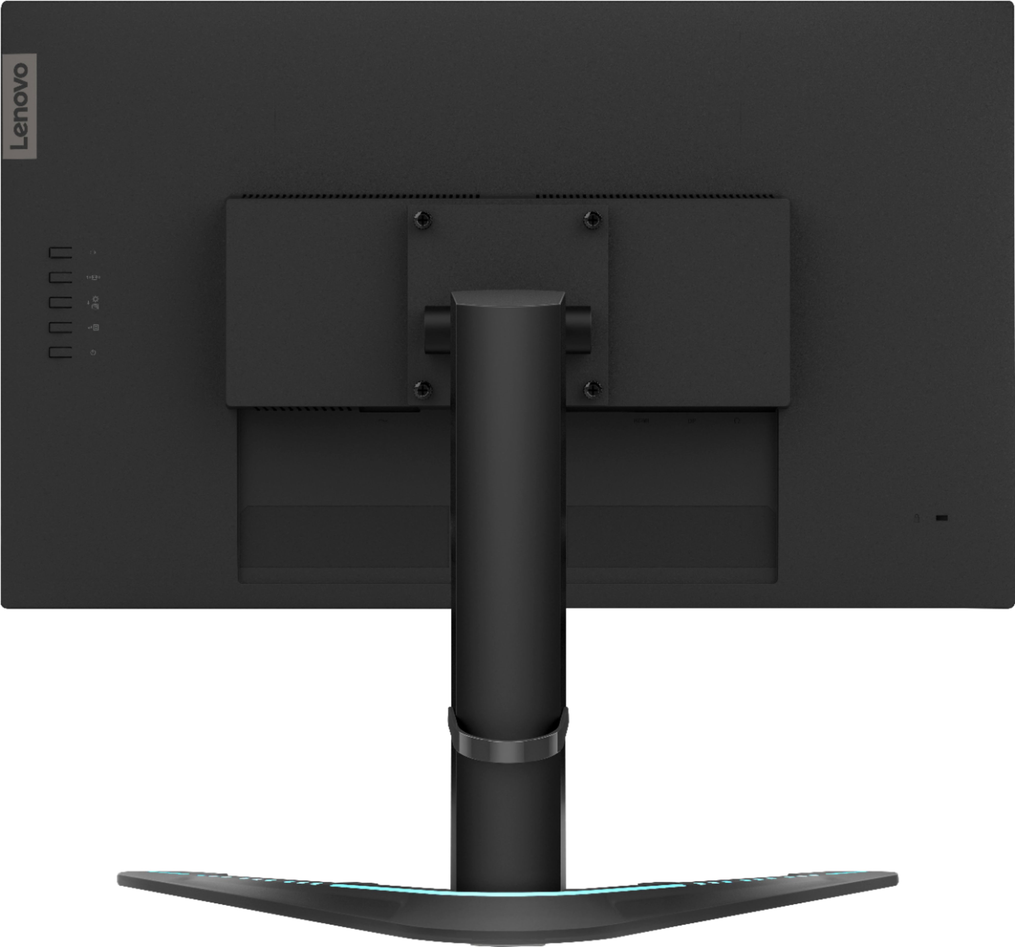 Back View: Lenovo G27-20 27" IPS LED FHD G-SYNC Compatible FreeSync Gaming Monitor Height Adjustable (DisplayPort, HDMI) - Black