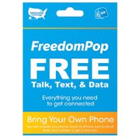 FreedomPop - Unlimited WiFi Calling, 10 Texts, 25MB/mo - Monthly SIM - Front_Zoom