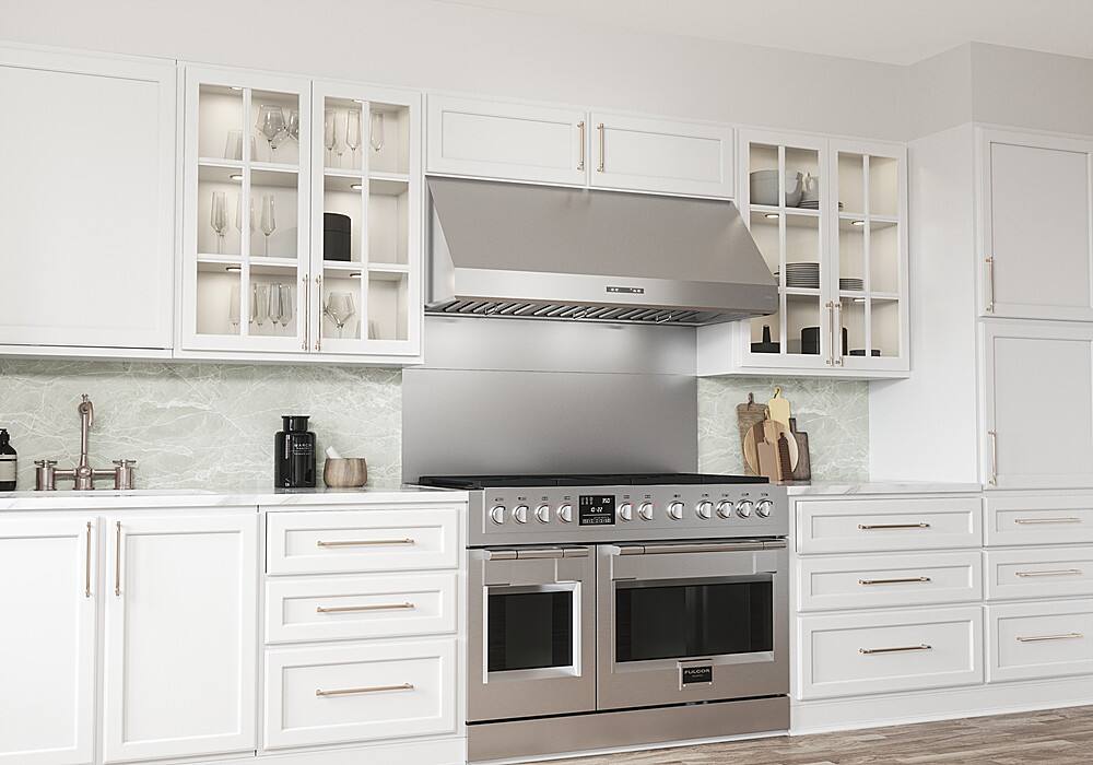 Alt View 13. Zephyr - Tidal II 36 in. 700 CFM Wall Mount Range Hood with LED Light - Stainless Steel.