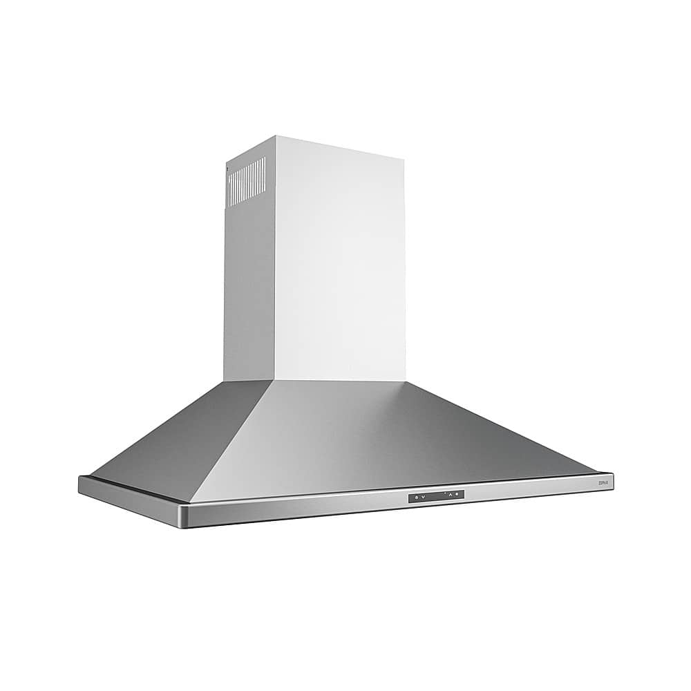 Left View: Zephyr - Venezia 42 in. 700 CFM Wall Mount Range Hood with LED Light in Stainless Steel - Stainless steel