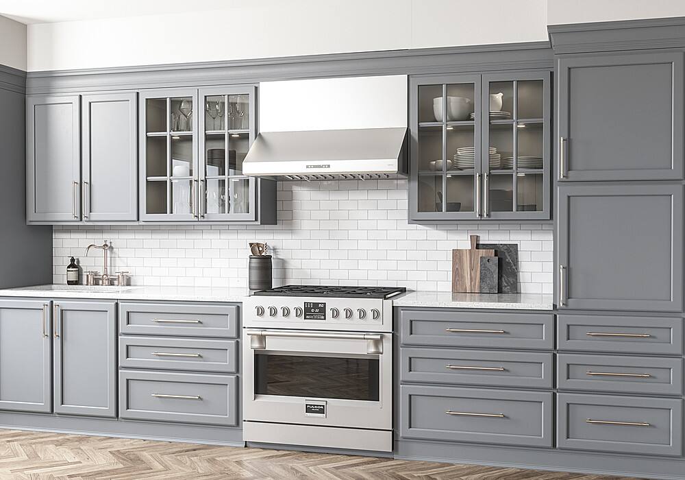 Alt View 13. Zephyr - Tidal I 30 in. 700 CFM Under Cabinet Mount Range Hood with LED Light - Stainless Steel.