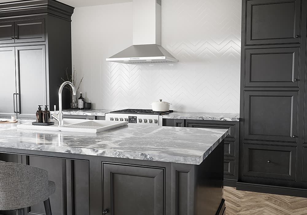 Alt View 13. Zephyr - Venezia Connect 36 in. 700 CFM Wall Mount Range Hood with LED Light - Stainless Steel.