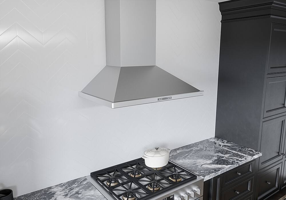 Alt View 14. Zephyr - Venezia Connect 36 in. 700 CFM Wall Mount Range Hood with LED Light - Stainless Steel.