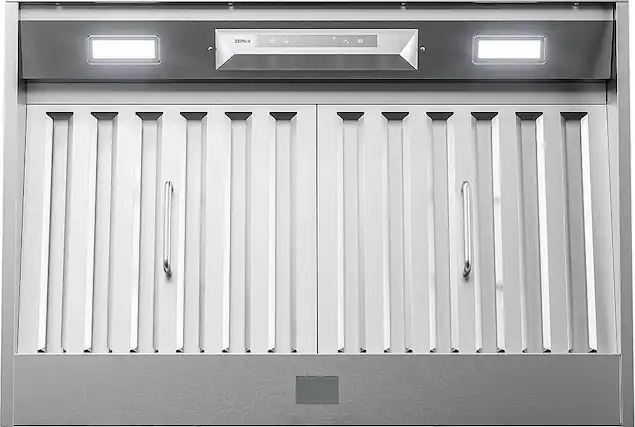 Front. Zephyr - Monsoon Connect 30 in. 700 CFM Insert Mount Range Hood with LED Light - Stainless Steel.