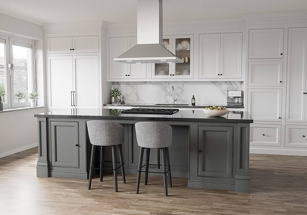 Alt View 13. Zephyr - Napoli 36 in. 700 CFM Island Mount Range Hood with LED Light - Stainless Steel.