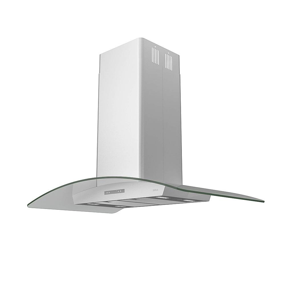Alt View 15. Zephyr - Milano 36 in. 700 CFM Island Mount Range Hood with LED Light - Stainless Steel.