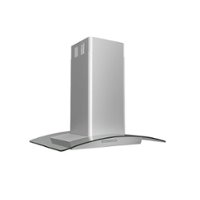 Zephyr - Milano 36 in. 700 CFM Island Mount Range Hood with LED Light - Stainless Steel - Front_Zoom
