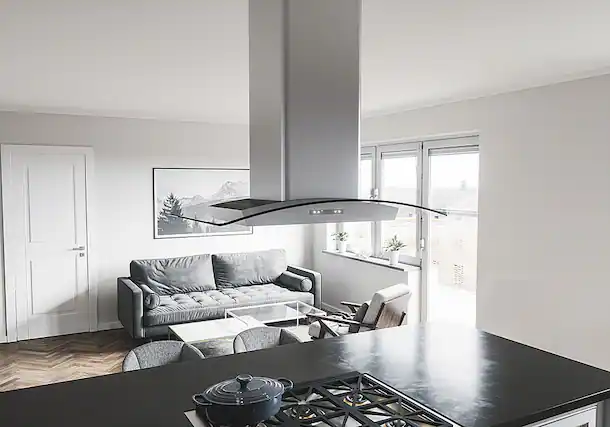 Front. Zephyr - Milano 36 in. 700 CFM Island Mount Range Hood with LED Light - Stainless Steel.