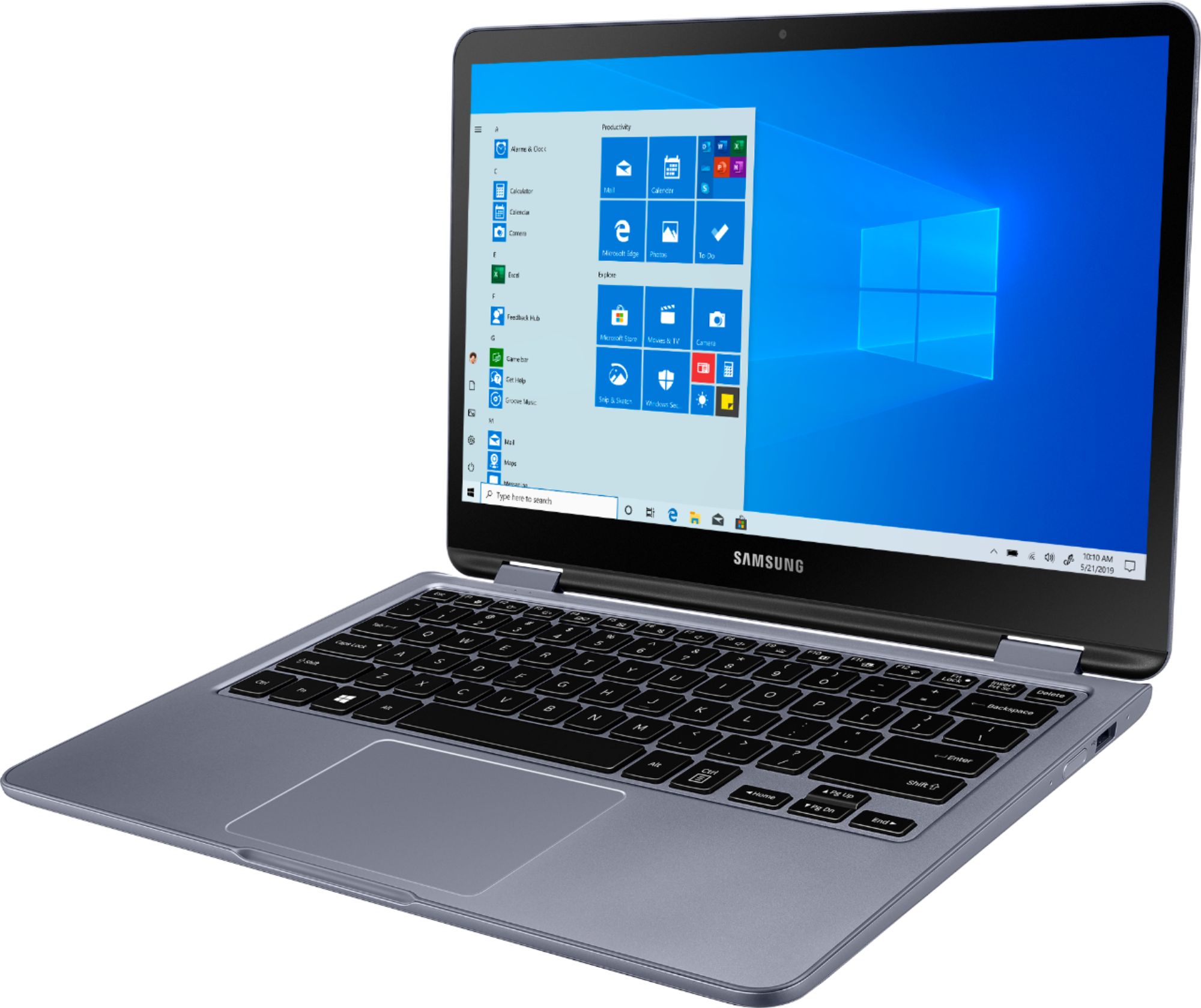 Left View: Samsung - Geek Squad Certified Refurbished Notebook 7 Spin 2-in-1 15.6" Touch-Screen Laptop - AMD Ryzen 5 - 8GB Memory - 256GB SSD - Black Garnet