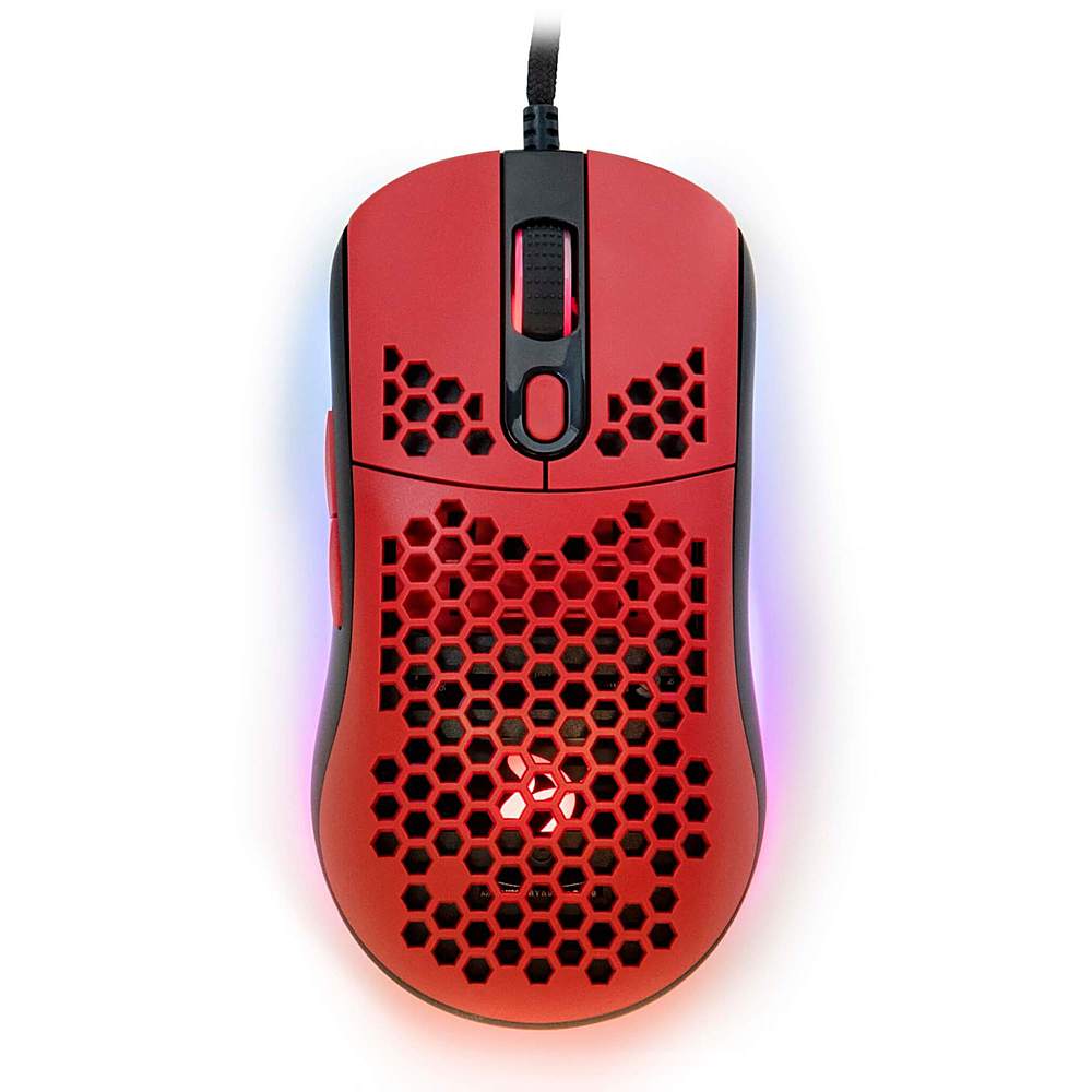 Arozzi - Favo Lightweight Wired Optical Gaming Mouse - Red