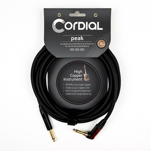 Cordial - Premium Instrument High-Copper Silent Plug Cable - Black