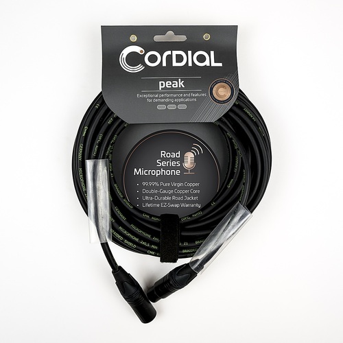 Cordial - Premium High-Copper Microphone Cable with Road Wrap - Black