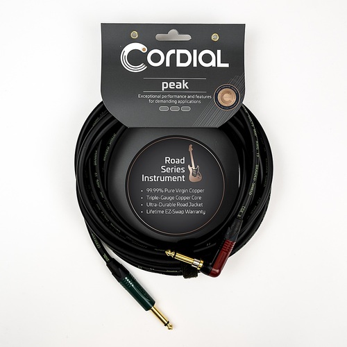 Cordial - Premium High-Copper Instrument Cable with Road Wrap & Silent Plug - Black