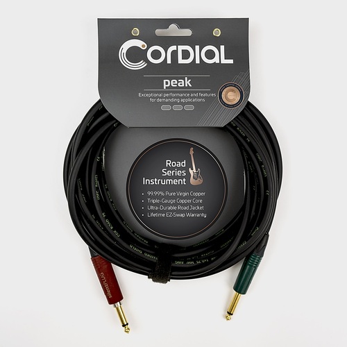 Cordial - Premium High-Copper Instrument Cable with Road Wrap & Silent Plug - Black