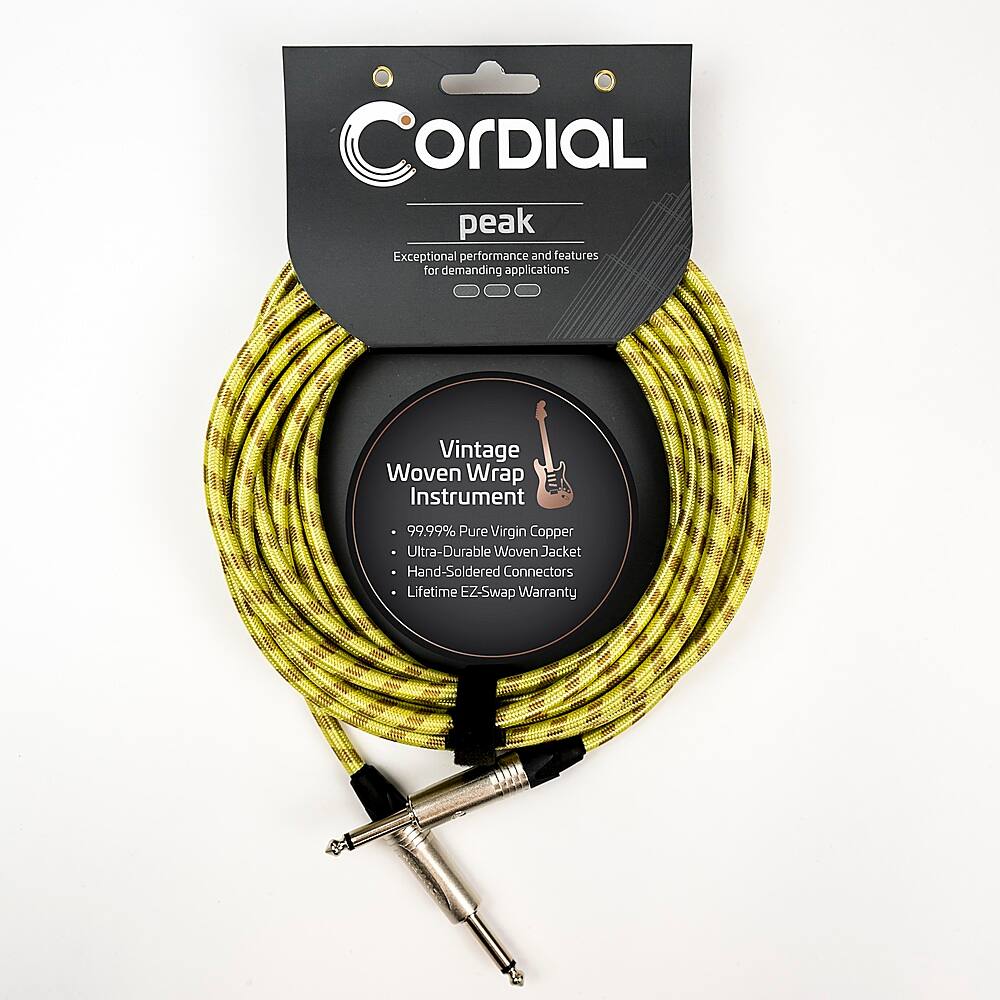 Cordial Premium Instrument Cable with No Fray Sleeve Yellow CXI6PP ...