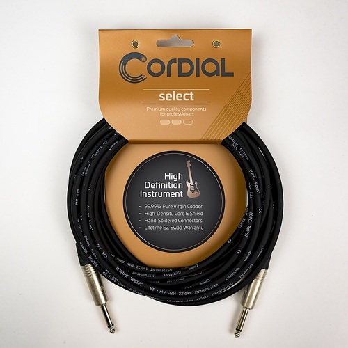 Cordial - Premium High-Copper Instrument Cable with Road Wrap - Black