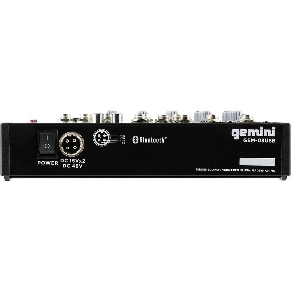 Alt View 19. Gemini - GEM-08USB: COMPACT 8 Channel Bluetooth Mixer - Black, Blue.