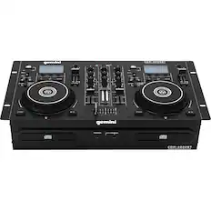 Front. Gemini - CDM-4000BT: Dual CD/USB Media Player with Bluetooth - Black.
