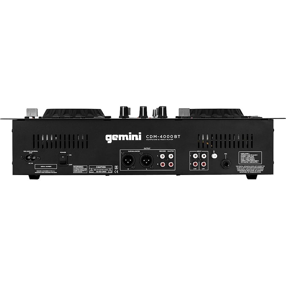 Alt View 17. Gemini - CDM-4000BT: Dual CD/USB Media Player with Bluetooth - Black.