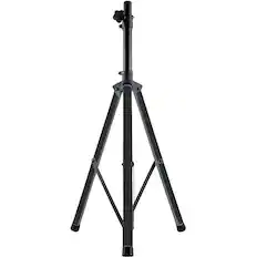 Front. Gemini - STL-500: Ultra Bright LED Speaker Stand - Black.