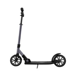 Swagtron - K8 Folding Kick Scooter with Kickstand for Kids & Teens, XL 8” Big Wheels - Grey - Front_Zoom
