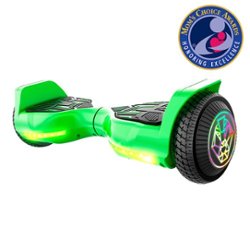 Swagtron - swagBOARD Twist T580 Hoverboard with Light-Up LED Wheels & Exclusive LiFePo™ Battery - Speeds up to 6.5 mph - Green - Front_Zoom