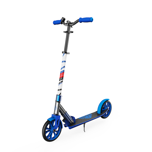 Swagtron K8 Folding Kick Scooter with Kickstand for Kids & Teens, XL 8” Big Wheels - Blue