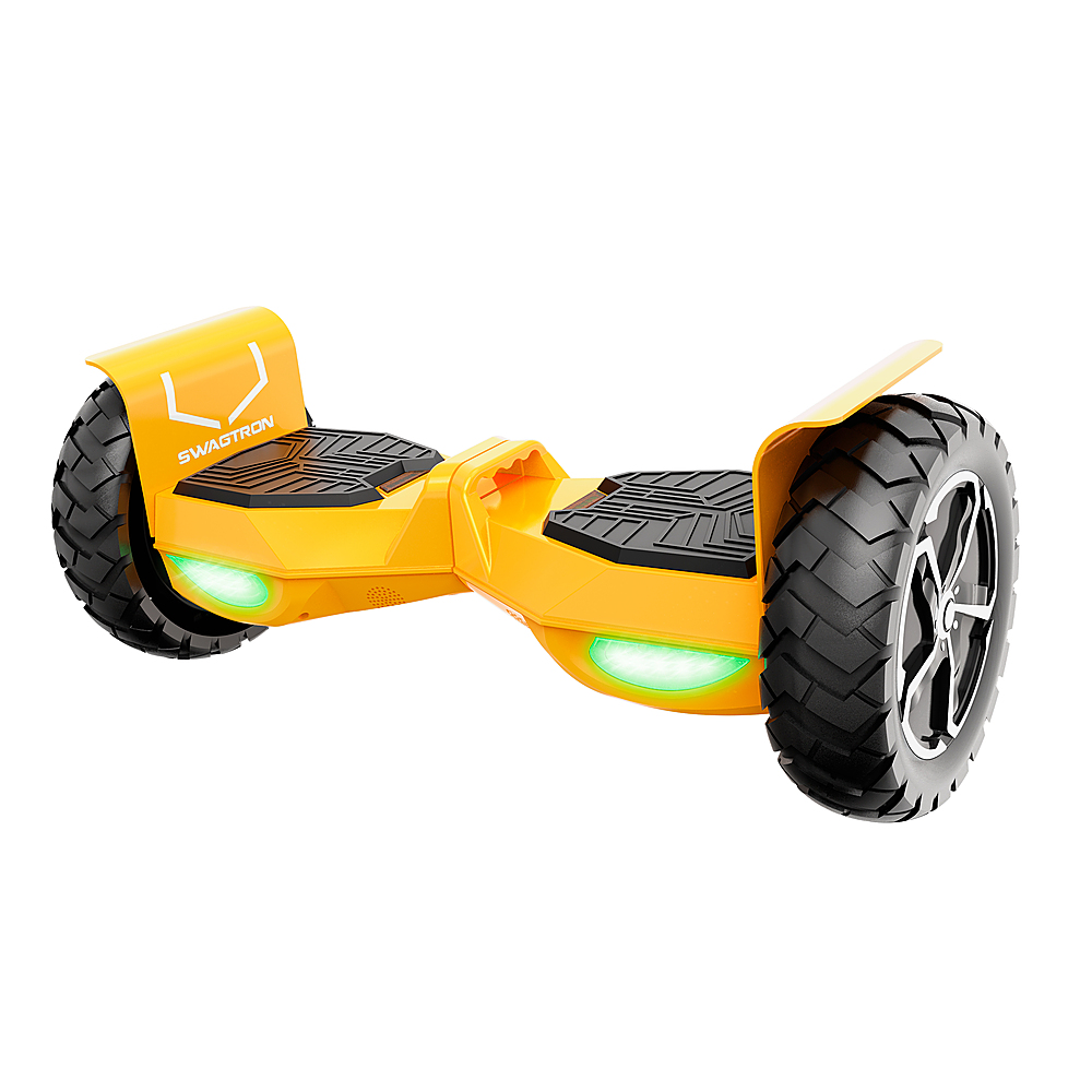 Angle View: Swagtron - swagBOARD T6 Off-road Self-Balancing Scooter - 12 Mile Range with Speeds up to 12 mph - Orange