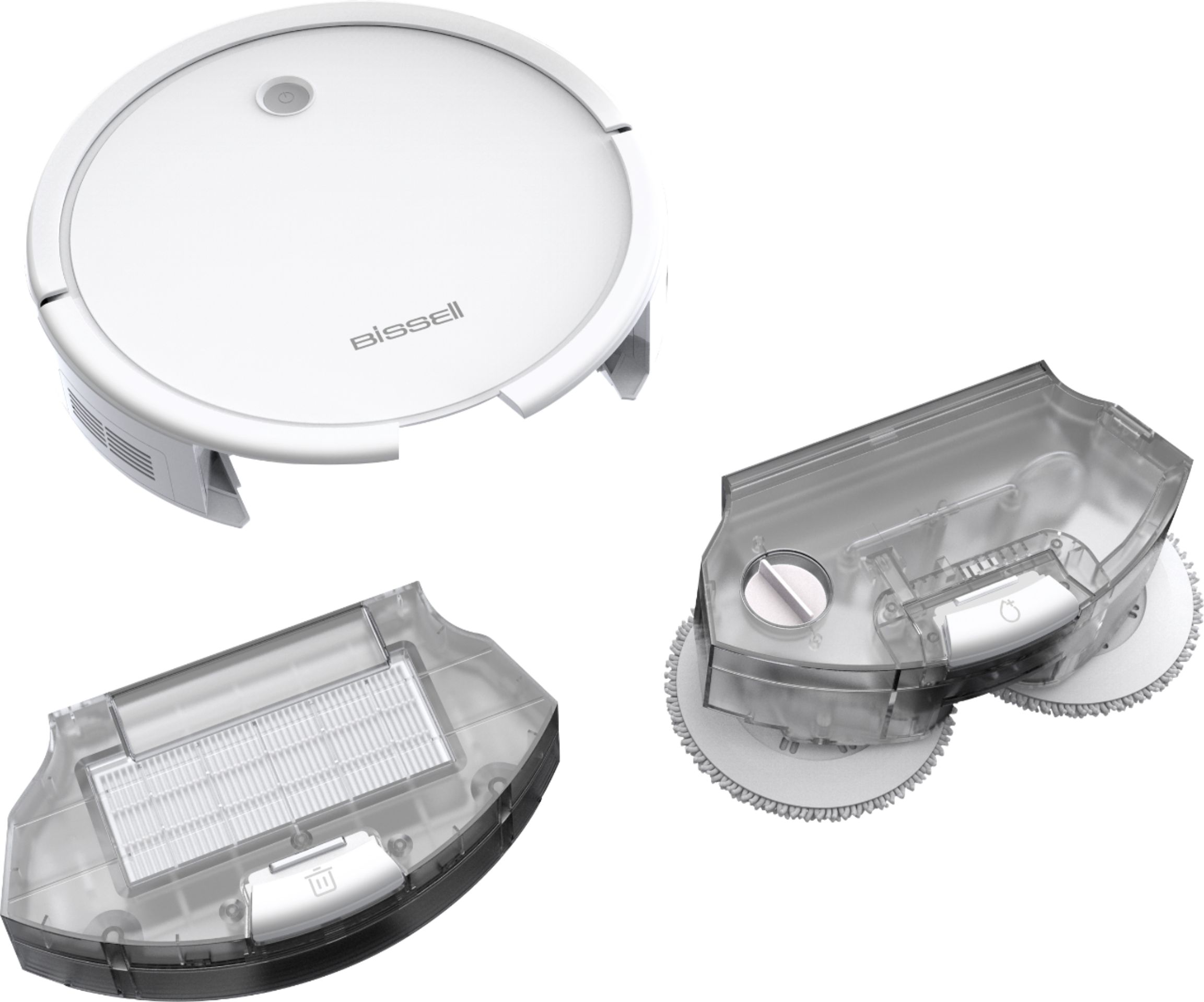Left View: Roborock S7MaxV Ultra Wi-Fi Connected Robot Vacuum and Sonic Mop with Empty Wash Fill Dock - black