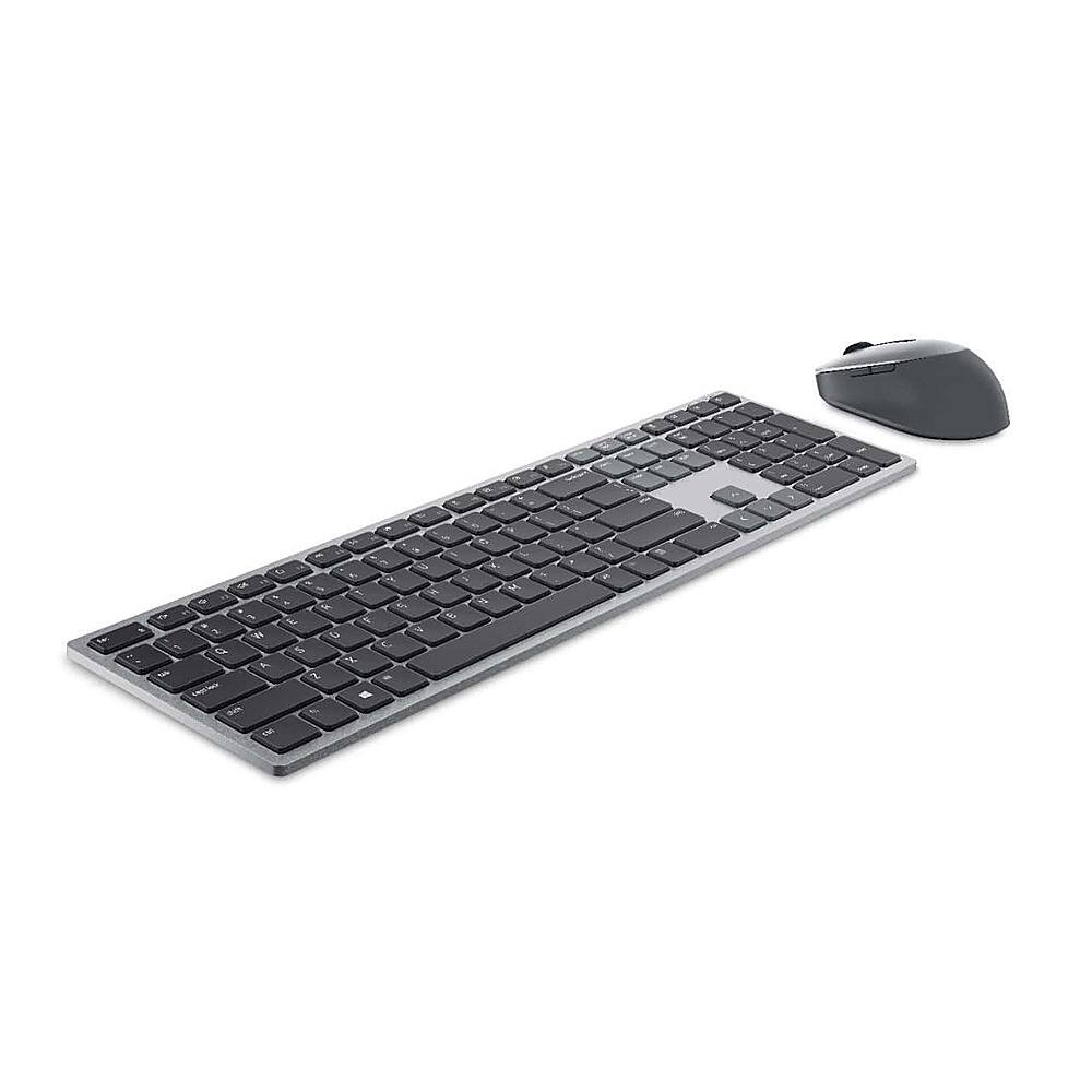 Front. Dell - KM7321W Ergonomic Full-size Premier Multi-Device Wireless Keyboard and Mouse - Titan Gray.