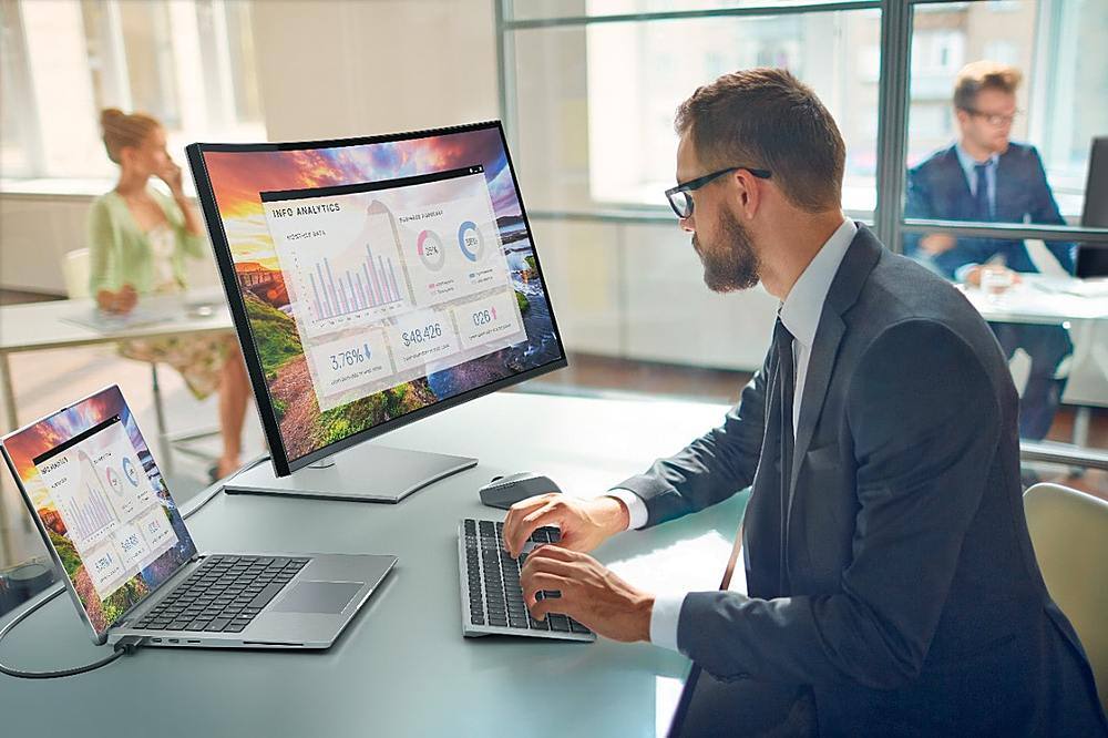 Alt View 13. Dell - KM7321W Ergonomic Full-size Premier Multi-Device Wireless Keyboard and Mouse - Titan Gray.