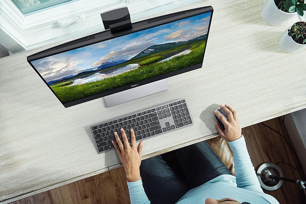 Alt View 14. Dell - KM7321W Ergonomic Full-size Premier Multi-Device Wireless Keyboard and Mouse - Titan Gray.