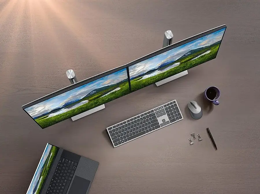 Alt View 15. Dell - KM7321W Ergonomic Full-size Premier Multi-Device Wireless Keyboard and Mouse - Titan Gray.