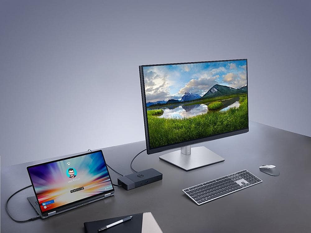 Alt View 16. Dell - KM7321W Ergonomic Full-size Premier Multi-Device Wireless Keyboard and Mouse - Titan Gray.