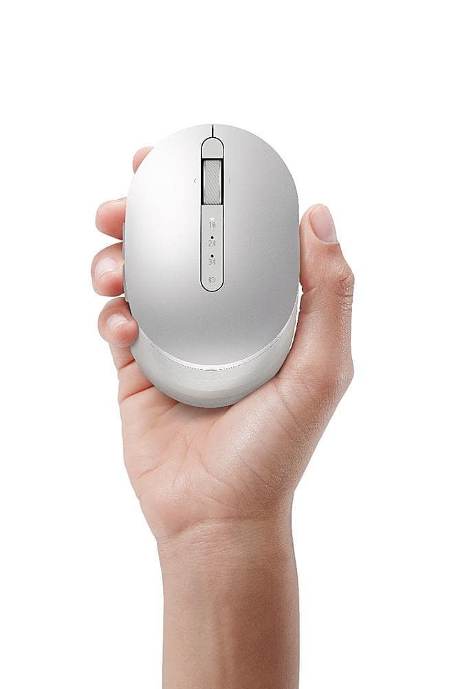 Alt View 19. Dell - MS7421W Premier Wireless Optical Mouse with Rechargeable Battery (USB-C) - Platinum silver.