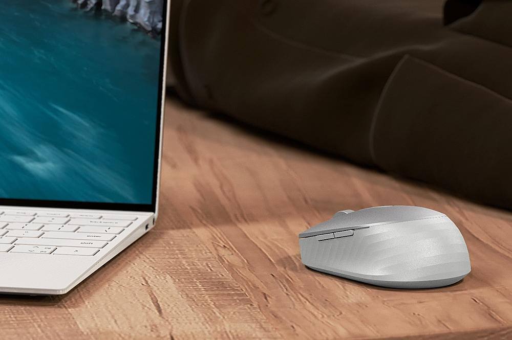 Alt View 23. Dell - MS7421W Premier Wireless Optical Mouse with Rechargeable Battery (USB-C) - Platinum silver.
