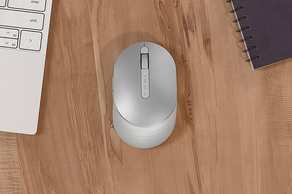Alt View 24. Dell - MS7421W Premier Wireless Optical Mouse with Rechargeable Battery (USB-C) - Platinum silver.