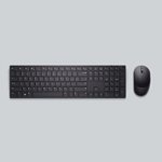 Front. Dell - KM5221W Pro Ergonomic Full-size Wireless Mechanical Keyboard and Mouse - Black.