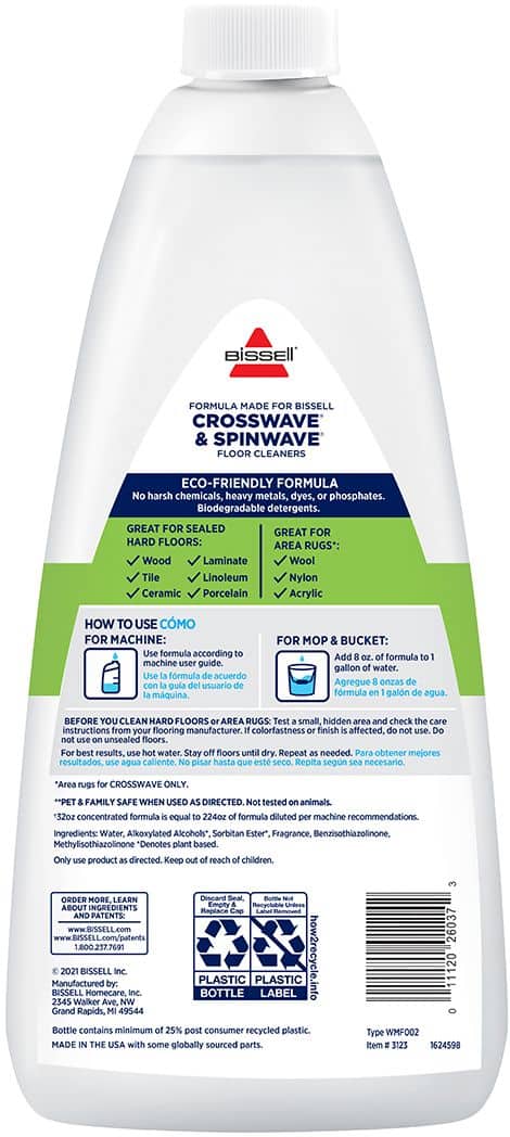 Alt View 1. BISSELL - Simply Multi-Surface Formula-CrossWave & Spinwave (32oz) - White.