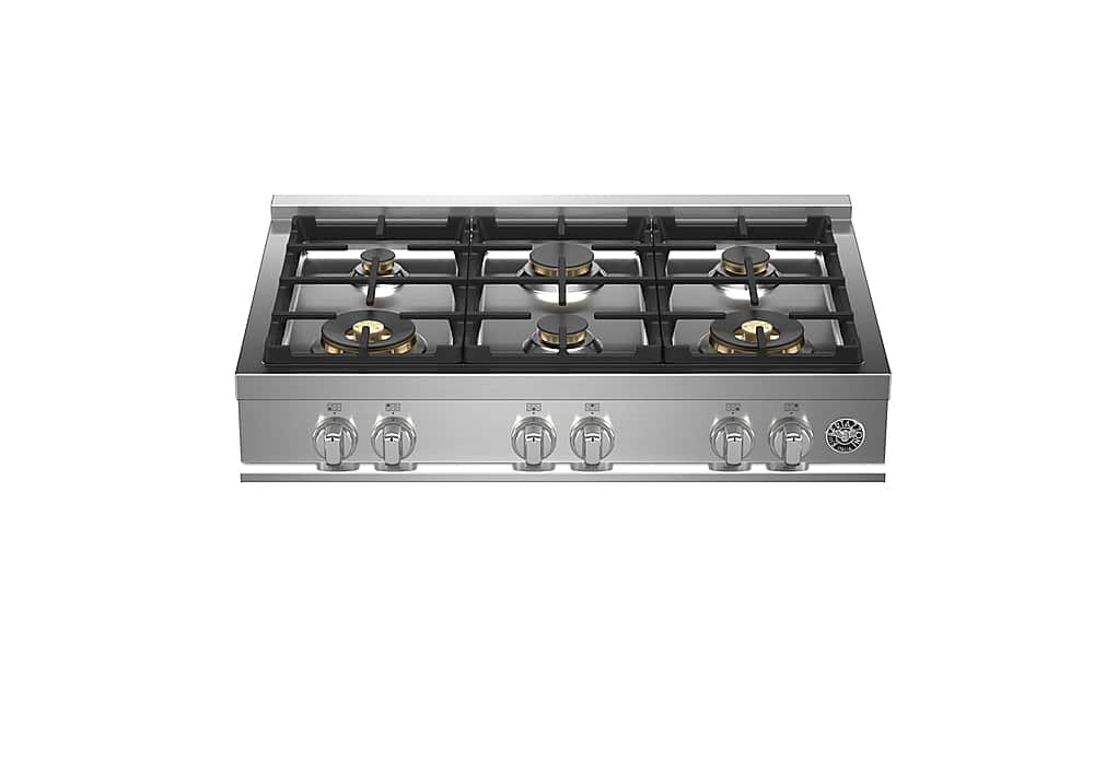 Bertazzoni - Master Series 36" Gas Rangetop 6 Burners - Stainless Steel - Front_Zoom