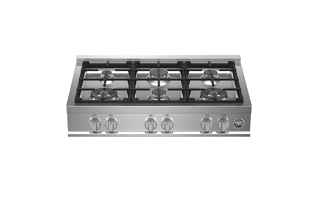 Bertazzoni - Master Series 36" Gas Rangetop 6 Burners - Stainless Steel - Front_Zoom