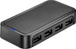 Best Buy essentials™ - 4-Port USB 2.0 Hub - Black