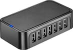 Front. Best Buy essentials™ - 7-Port USB 2.0 Hub - Black.
